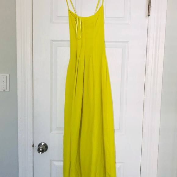 NWT Banana Republic Neon Yellow Midi Dress - Picture 7 of 8